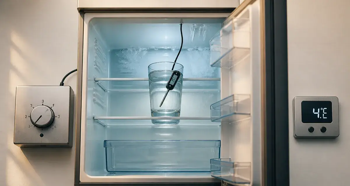 Comment regler un frigo : 4°C affiché, thermostat