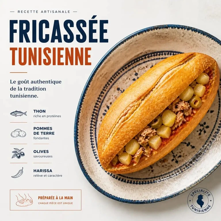 Recette de fricassée tunisienne traditionnelle garnie au thon et pommes de terre