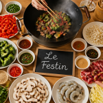 le festin - wok grill restaurant table buffet légumes viandes wok