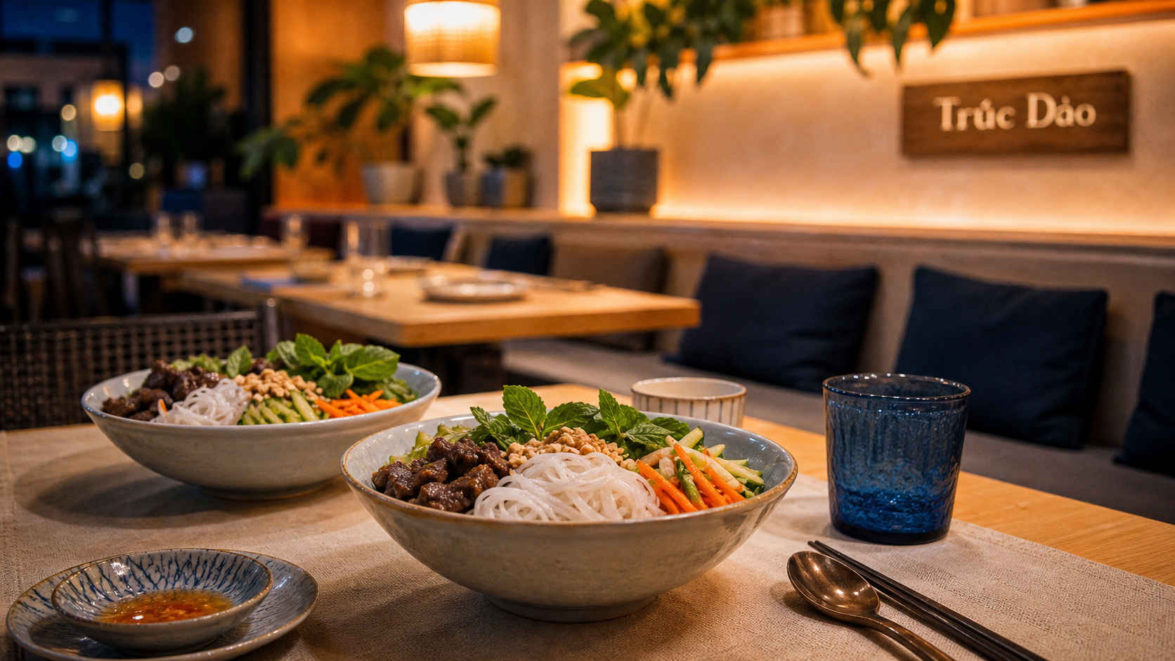 restaurant trúc dào à Toulon : bo bun vietnamien