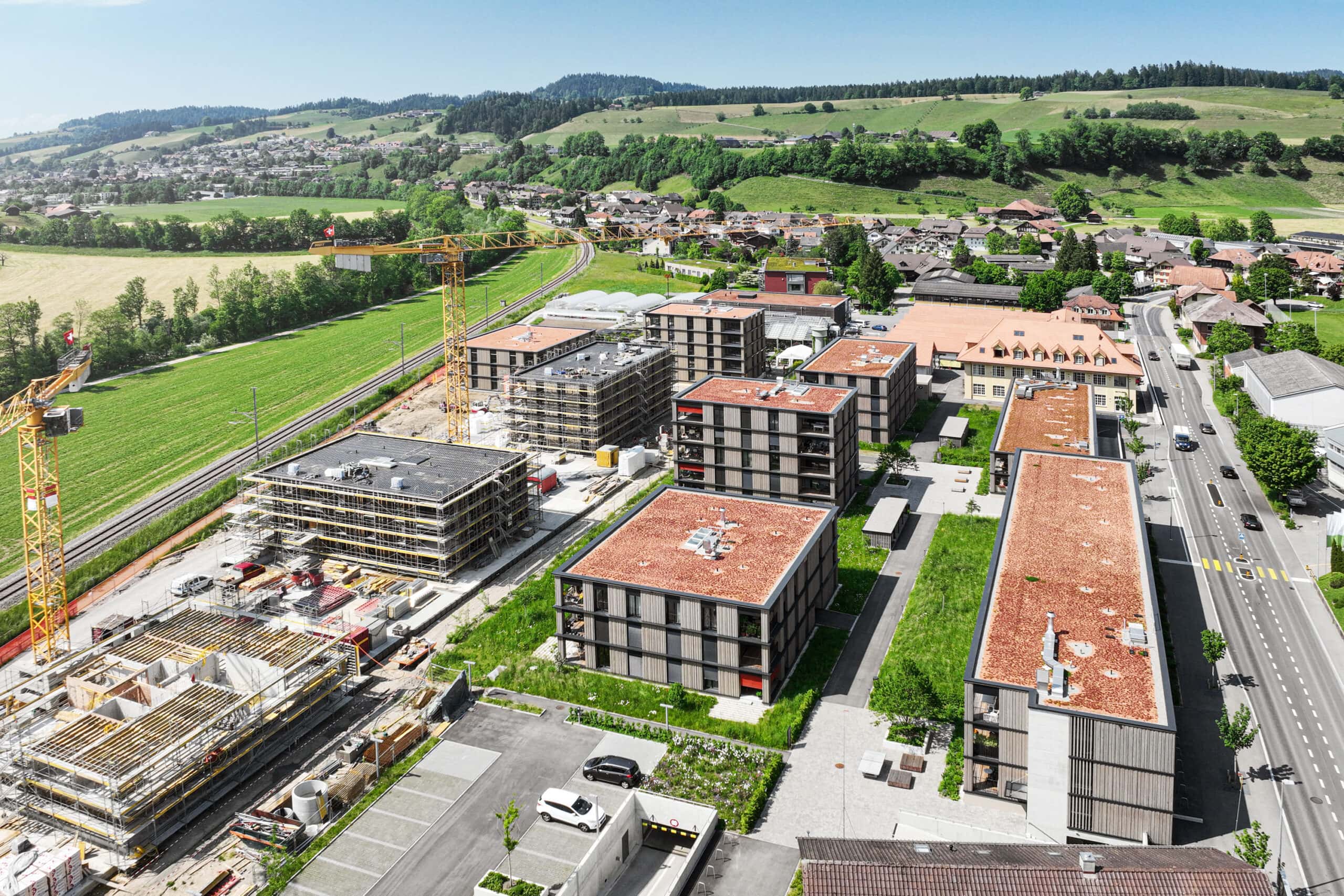 Moderne Bauprojekte in Thun mit Laserscanning und 3D-Erfassung.