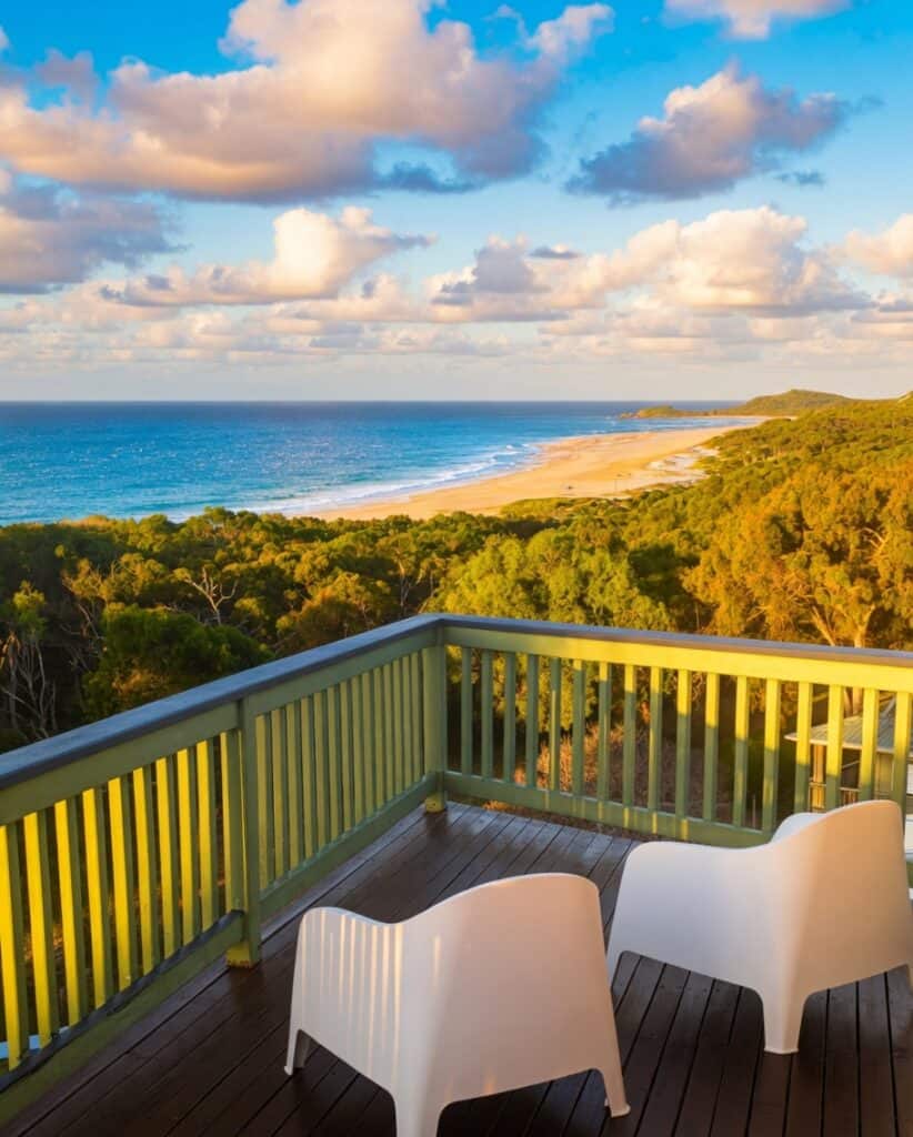 Orchid Blue Holiday House Fraser Island view from the top deck