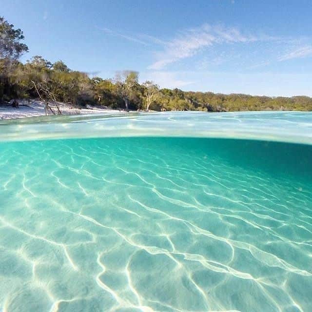 Beautiful beachfront view at Orchid Blue Holiday House Fraser Island.