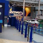 An indoor discovery museum featuring interactive exhibits, modern architecture, and engaging displays for visitors of all ages.
