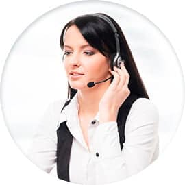 Drugi korak za naručivanje Osteon Gela: odgovorite na poziv našeg operatera da potvrdite adresu za dostavu. Ikona telefona i operatera, koja simbolizuje korak potvrde narudžbe i adrese putem telefonskog poziva.