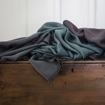 Linen Textured Herringbone Weave Throw - Image 2