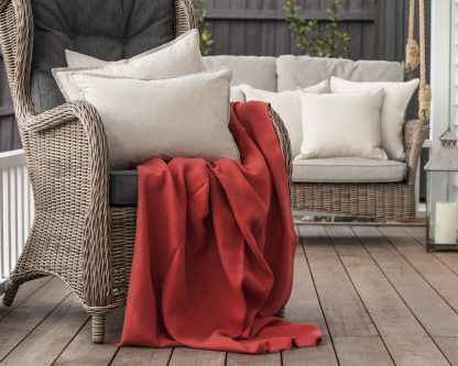 Textured Herringbone Weave Throw