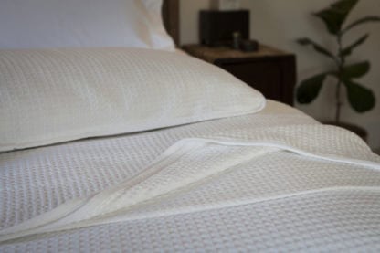 Siesta Waffle Blanket White - Image 2