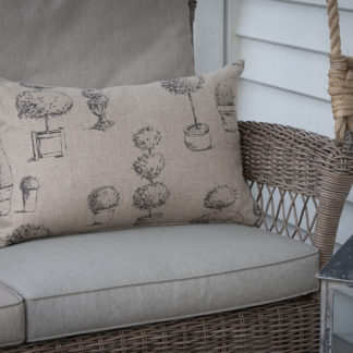 Topiary Linen Cushion Cover