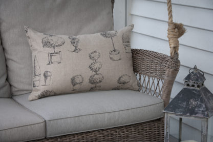 Topiary Linen Cushion Cover