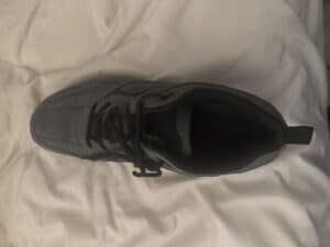 a hiking shoe with wide feet