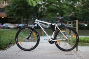 a bike outdoors upclose