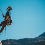 a climbing outdoor mountain sky