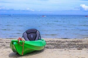 a seat in kayak backrest