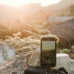 a power bank charging on hike