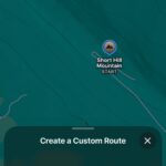 apple maps open showing trail