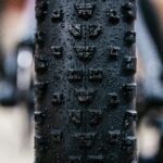 upclose mountain bike tire with tread