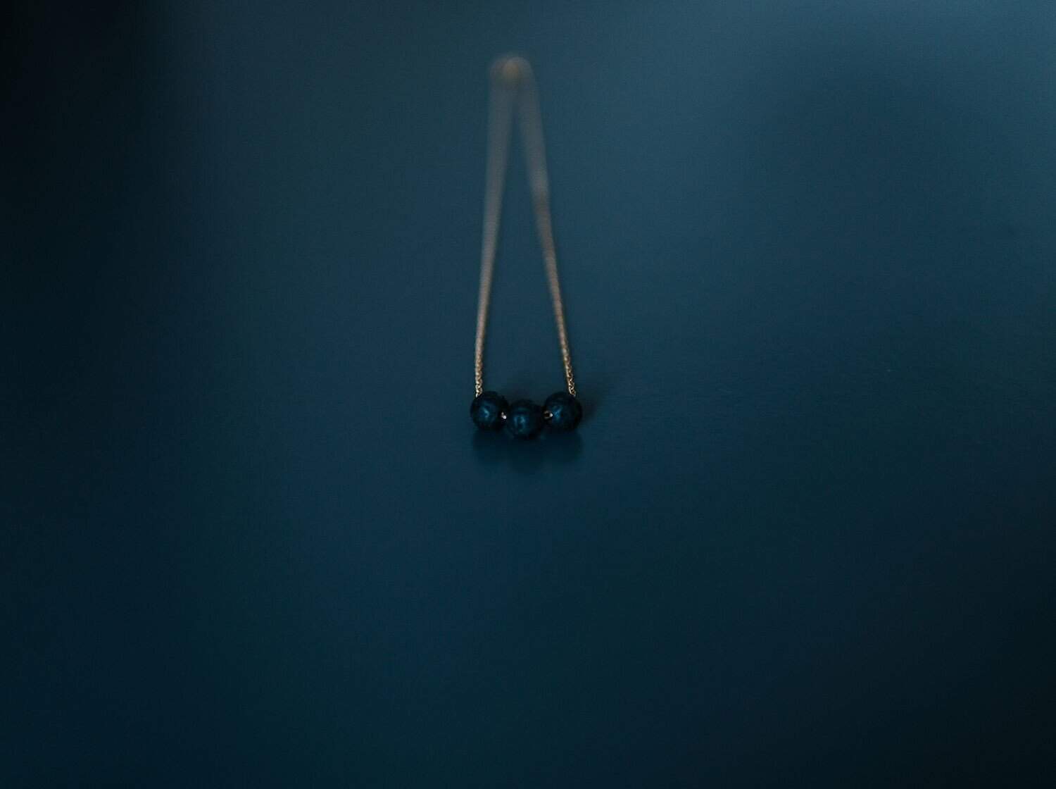 Diffuser Necklace with 3 Lava Beads