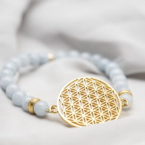 Flower Of Life Bracelet - Aquamarine