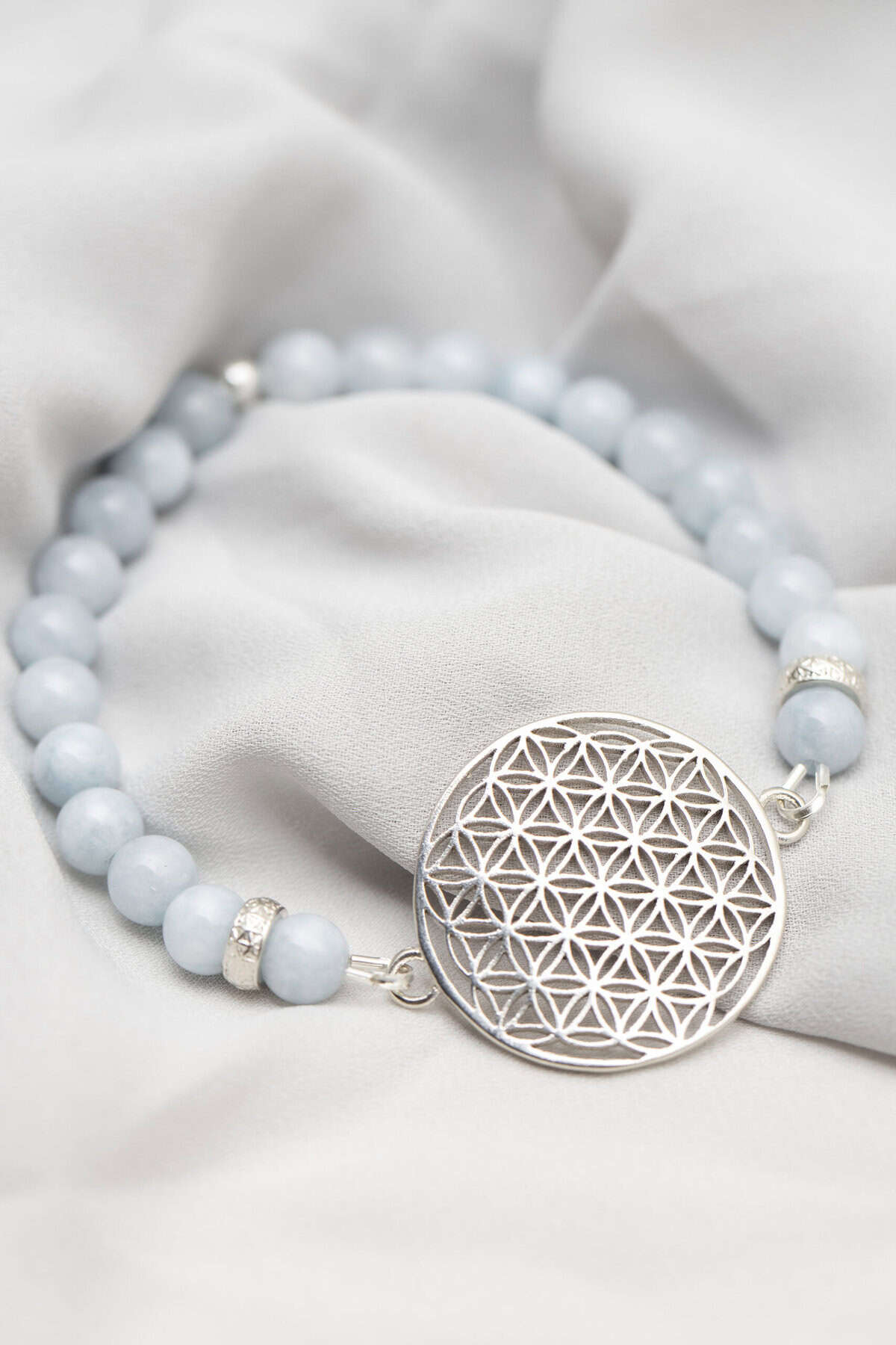 Flower Of Life Bracelet - Aquamarine - Bild 2