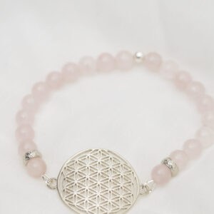 Flower Of Life Bracelet - Rose Quartz