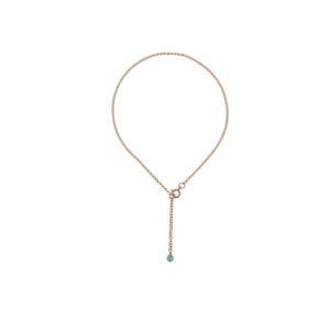 Halsband med minimalistisk design och liten pärla.