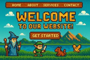 Pixel art website design