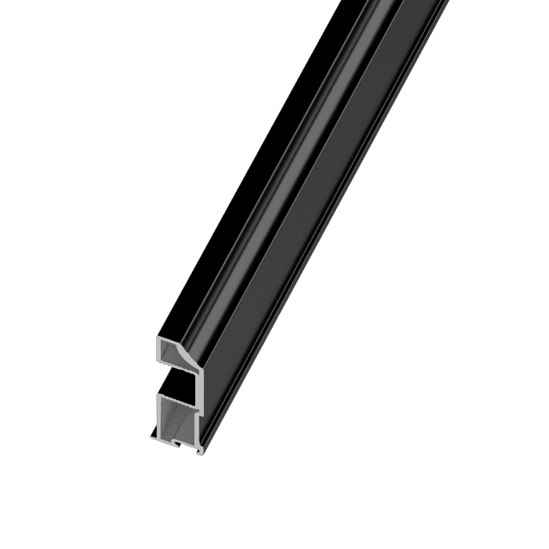 musta alumiinikehys 380