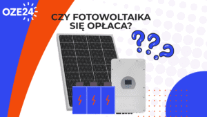 Czy fotowoltaika się opłaca? Obrazek przedstawia powyższe pytanie, falolownik, magazyn energii i panel fotowoltaiczny