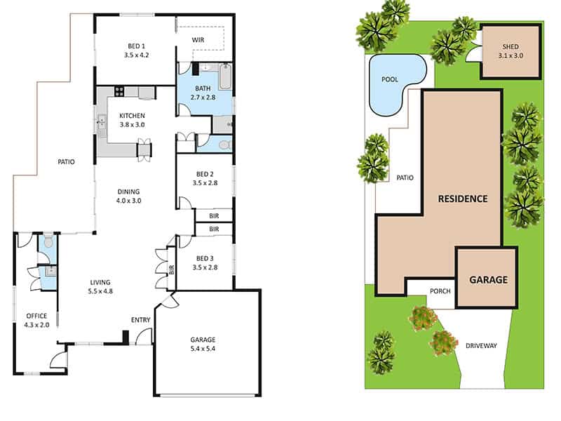 2D floorplan showing the layout of a Townsville residential property