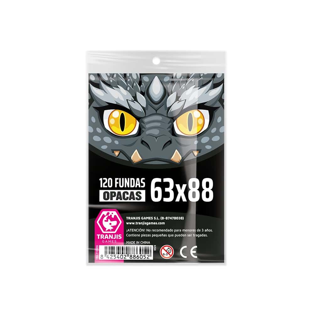 Fundas Dragón Negro Opacas - 63x88mm