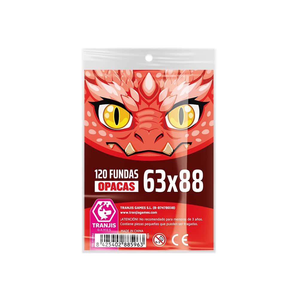 Fundas Dragón Rojo Opacas - 63x88mm