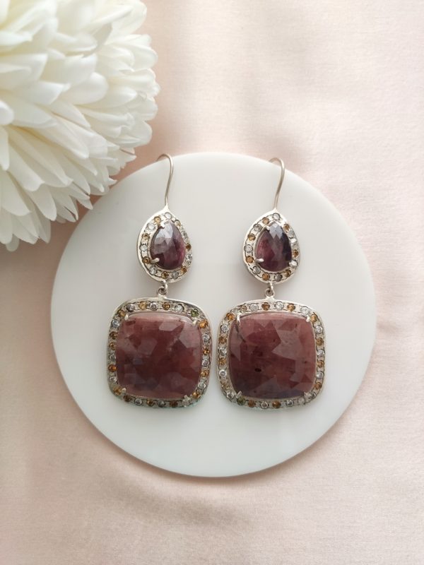 Natural Stones Big Earrings