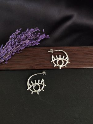 Evil Eye Hoops
