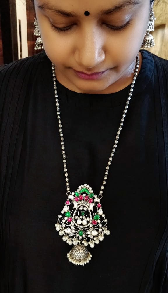 Kundan Jhumka Necklace - Image 2
