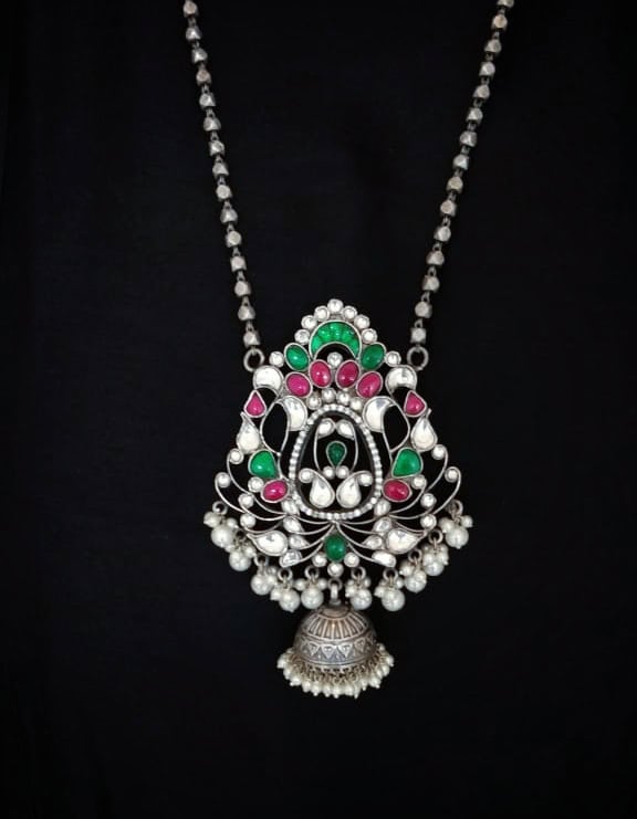Kundan Jhumka Necklace - Image 3