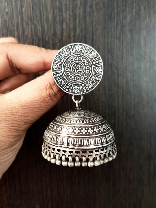 Statement Vintage Jhumkas - Image 3