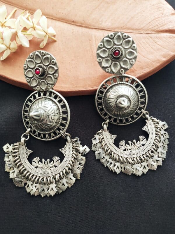 Statement Vintage Chandbali Danglers