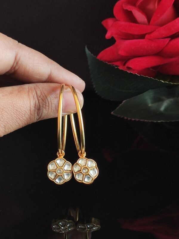 Kundan Bali - White - Image 3