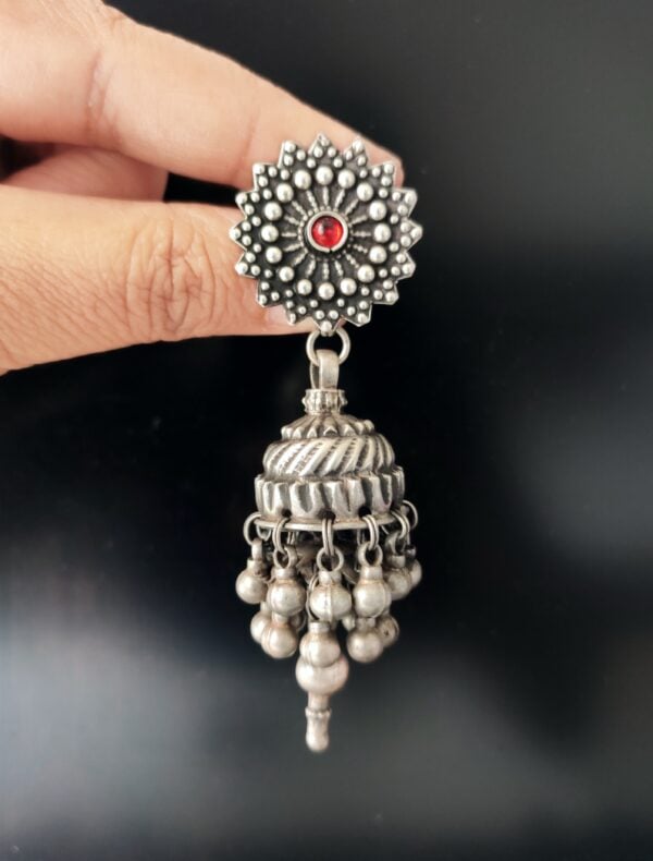 (On PRE-ORDER) Bestselling Signature Vintage Jhumkas Red - Image 7