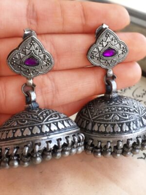 Big and Bold Purple Jhumkas
