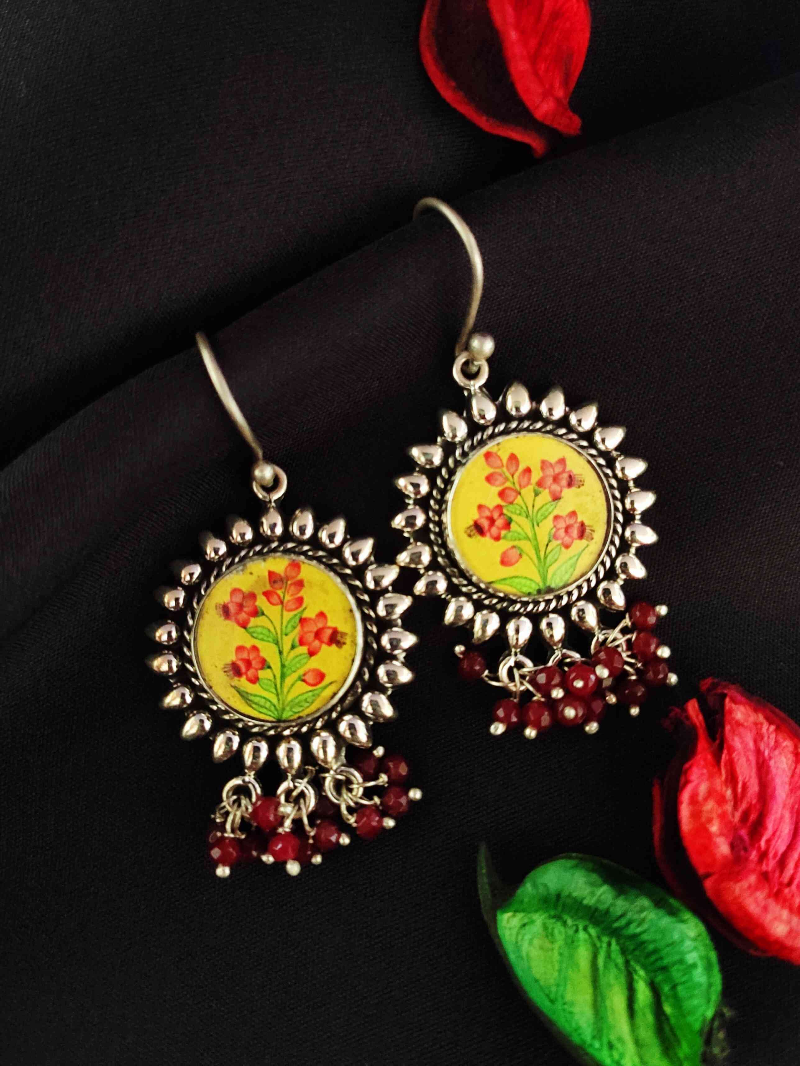 Hand-painted Glass Earrings – 3