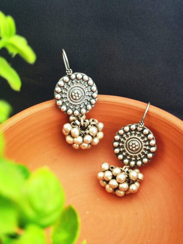 Aabhaa - Ghungroo Bunch Earrings - Just Silver :)
