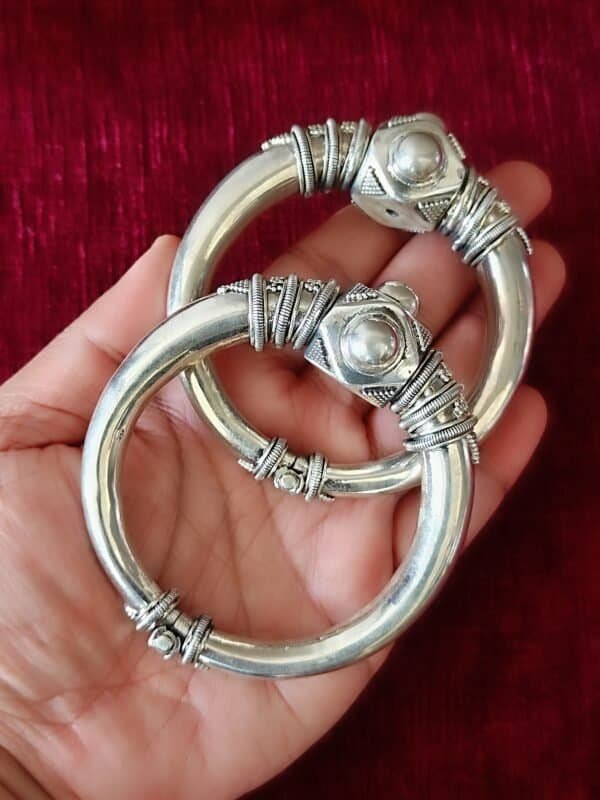 Heavy Kada Bangles Pair - Size 2.6/2.8 (Openable)