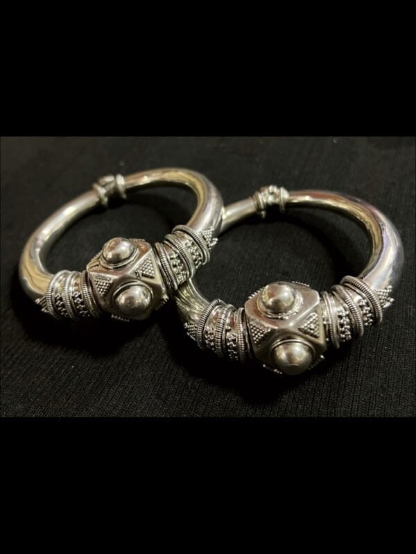 Heavy Kada Bangles Pair - Size 2.6/2.8 (Openable) - Image 2