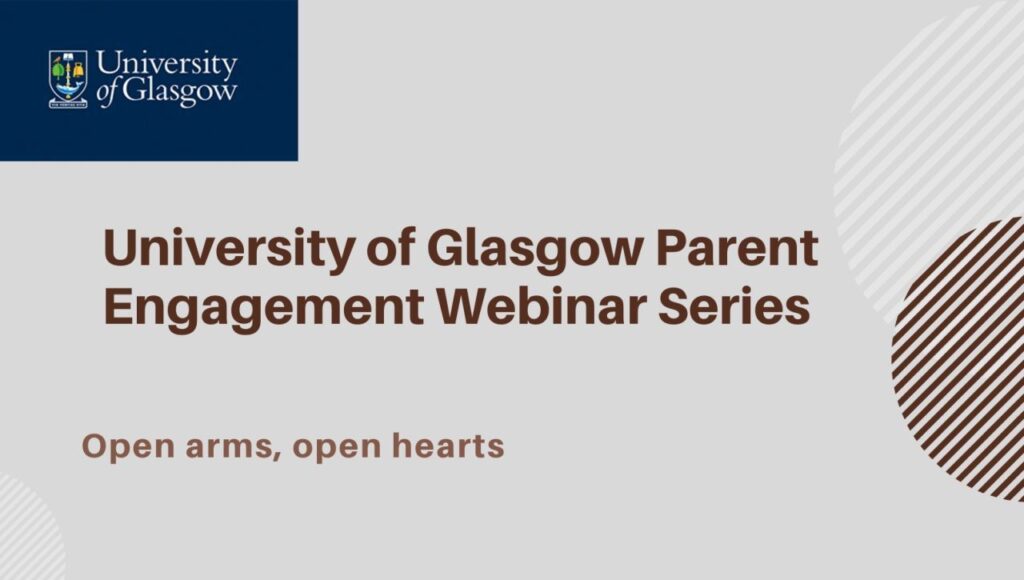 Dr. Eszter Salamon presenting a webinar at the University of Glasgow on engaging migrant and refugee parents.