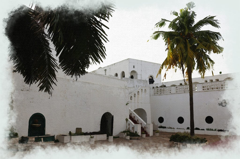 Exterior of Elmina Castle, visited by the team during the Parents International Training in Ghana 2025.