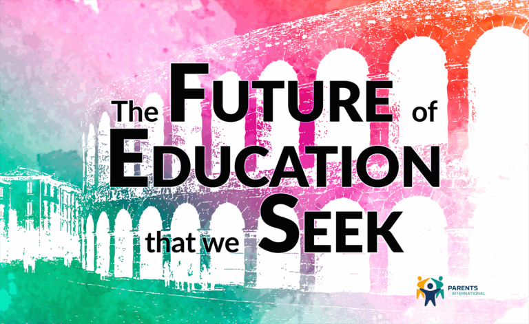 Colourful banner reading “The Future of Education We Seek” over an abstract depiction of Verona’s Roman Arena, created for the ERNAPE 2025 conference.