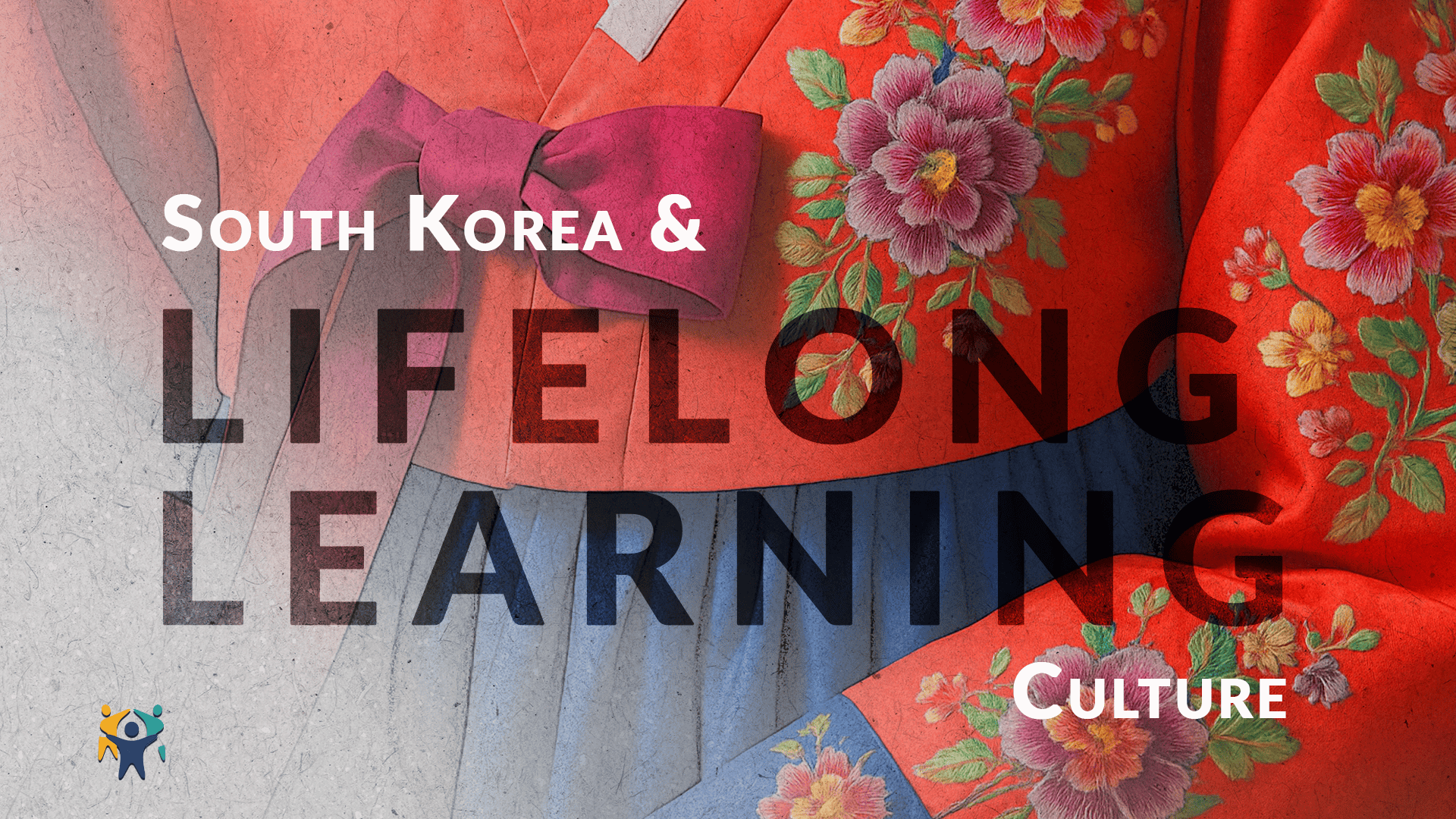 Illustration symbolising South Korea’s lifelong learning culture, connecting traditional values with modern education practices