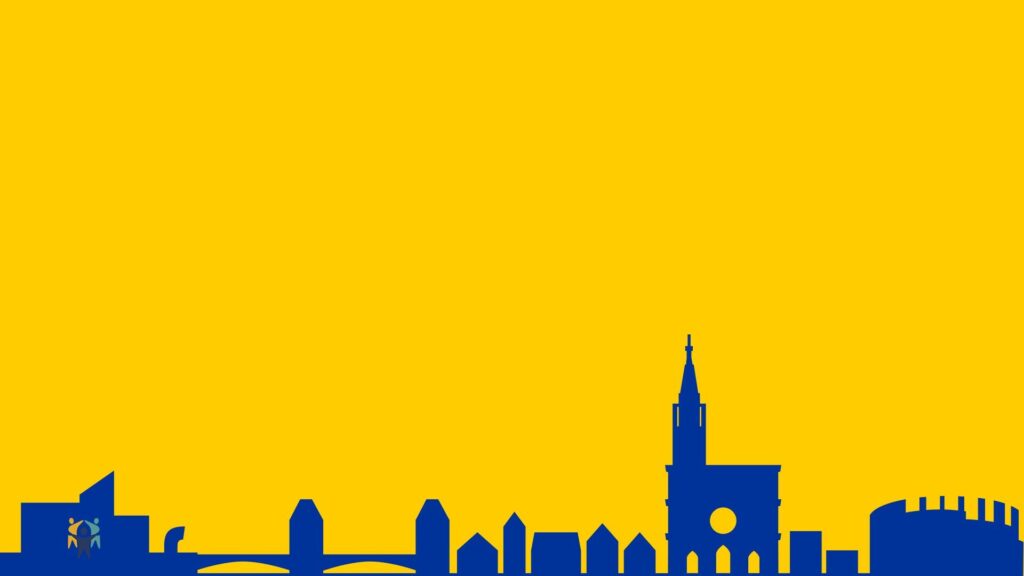 Yellow and blue graphic with Strasbourg skyline and text “INGO Conference Autumn 2025”, used as header for the INGO Conference 2025 report.